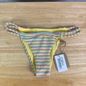 Free People X Toast Swim Tunnel Ribbed Bikini Bottoms Size XL